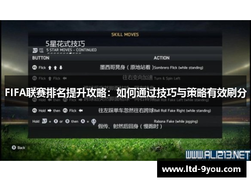 FIFA联赛排名提升攻略：如何通过技巧与策略有效刷分